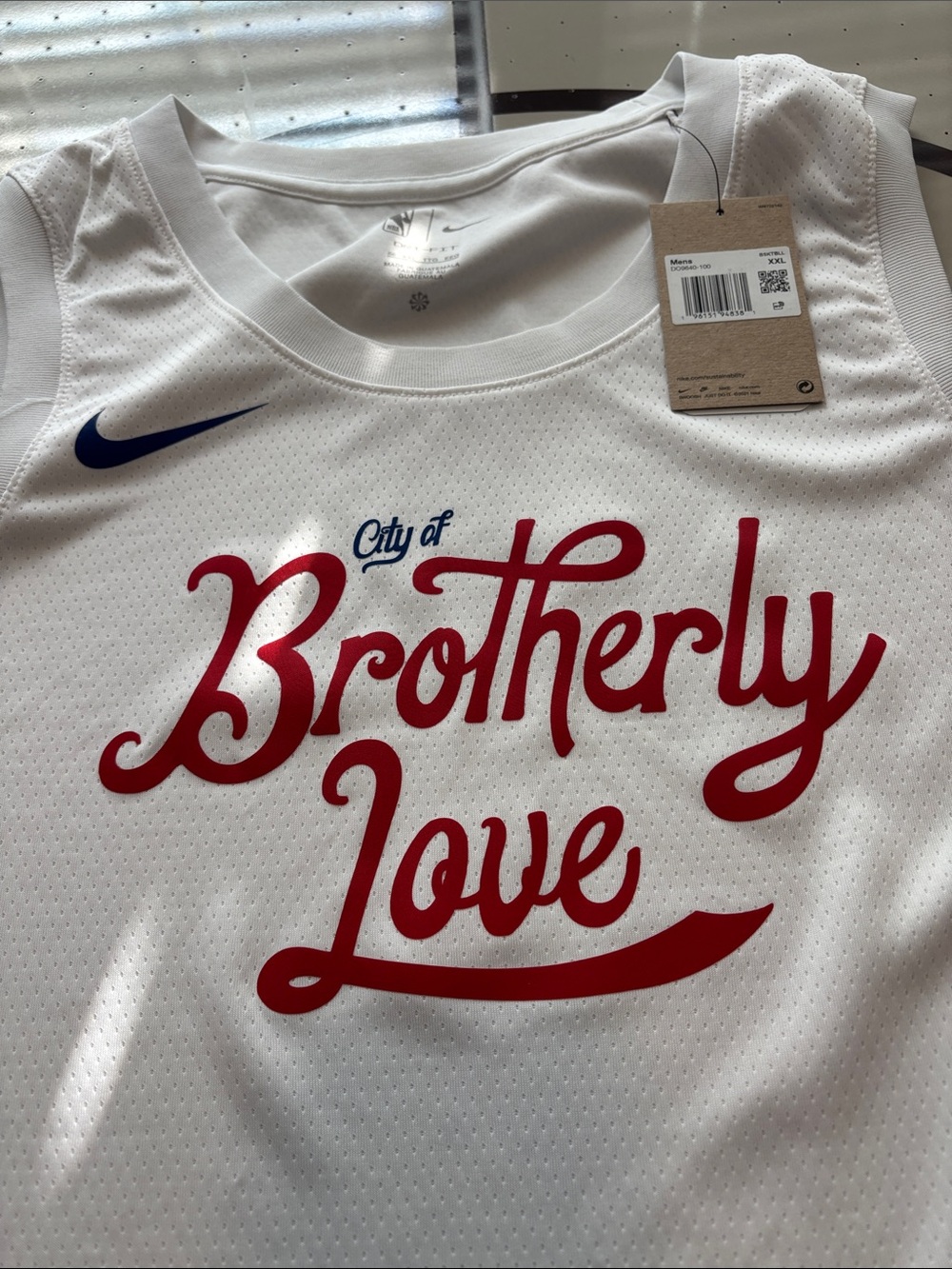 Nike Philadelphia 76ers City Edition Swingman Jersey White XXL DO9640-100 NBA - Picture 4 of 7